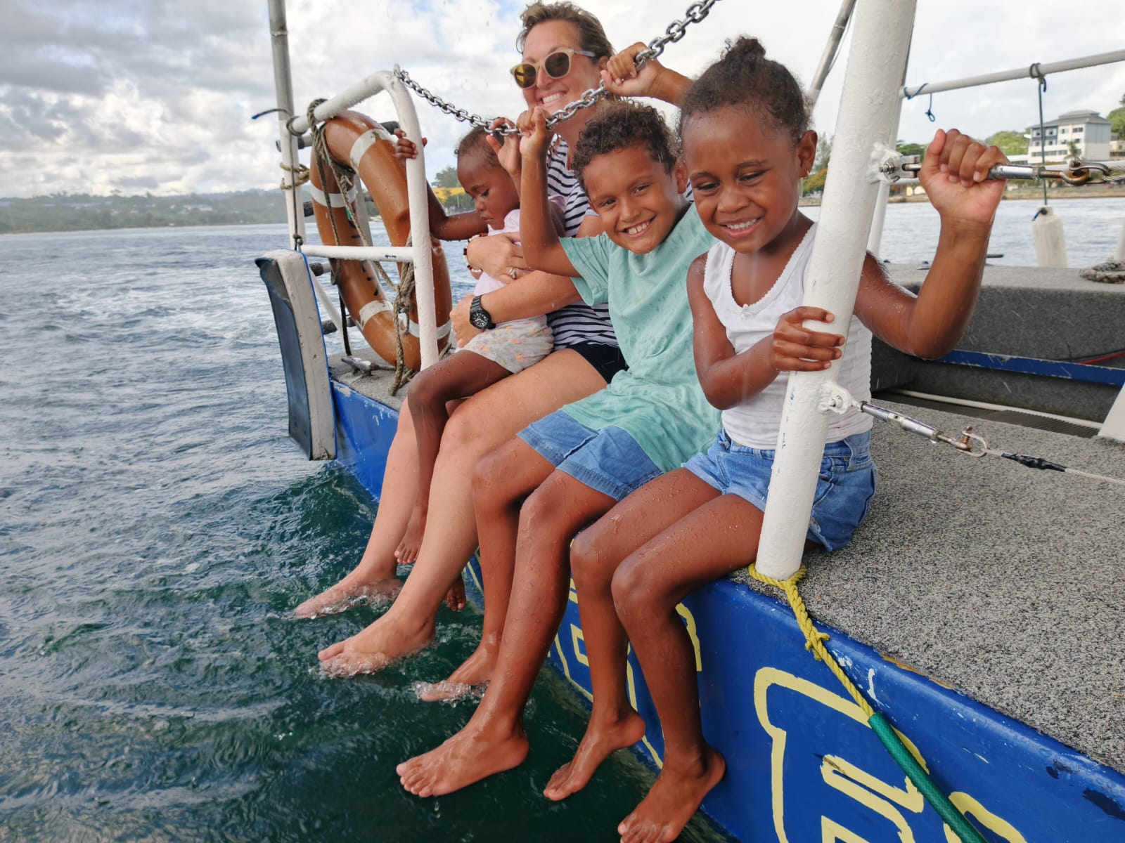 Family enjoying the Reef Explorer Semi-Submersible Tour in Port Vila